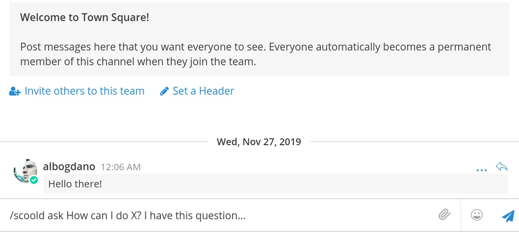Integration screenshot - Create questions and answers instantly from Mattermost