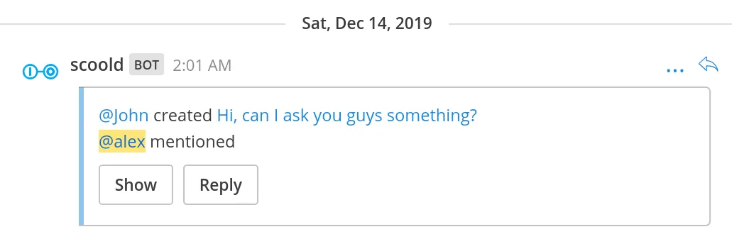 Integration screenshot - Real-time notifications