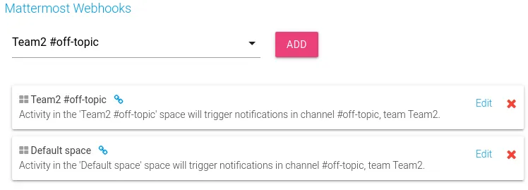 Mattermost Integration Screenshot