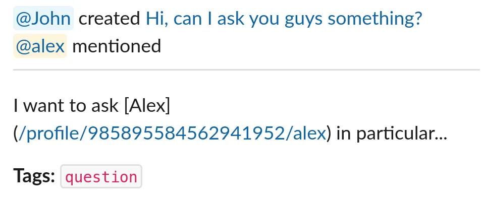 Integration screenshot - Real-time notifications