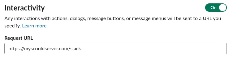 Slack Integration Screenshot