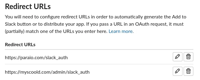 Slack Integration Screenshot