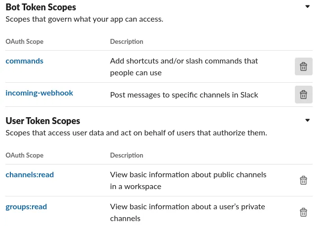 Slack Integration Screenshot