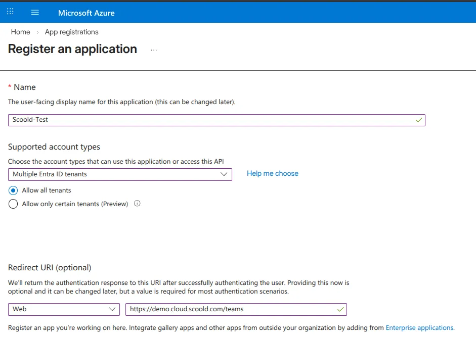 Teams Integration Screenshot