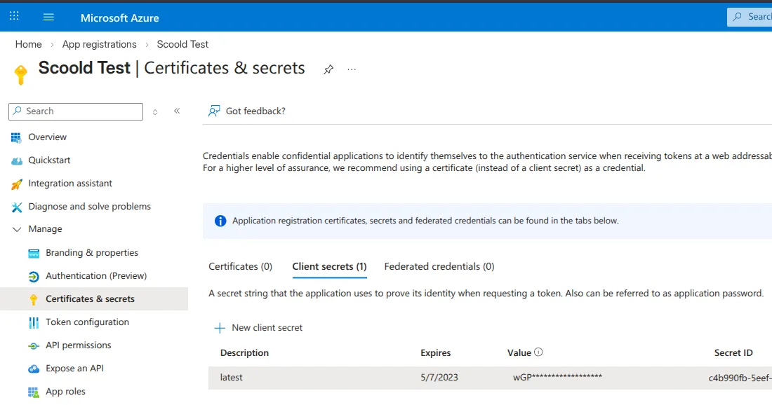 Teams Integration Screenshot