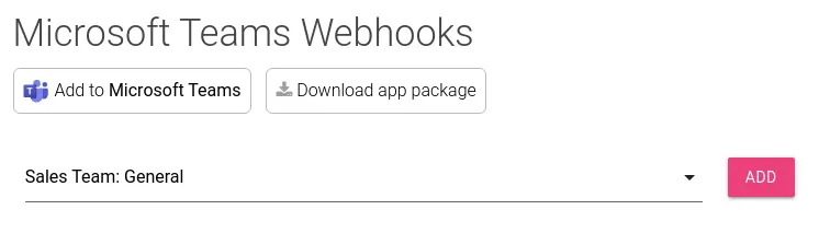 Teams Integration Screenshot